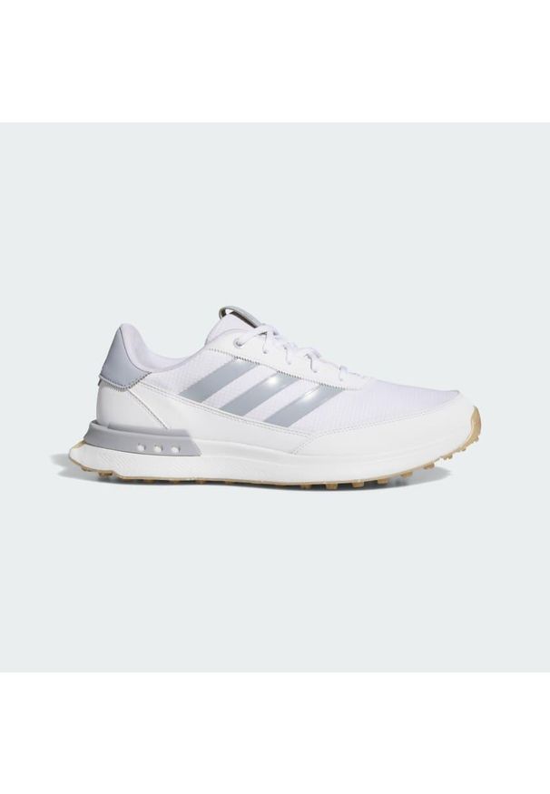Adidas - Buty S2G Spikeless 24 Golf. Kolor: szary, brązowy, biały, wielokolorowy. Materiał: materiał. Sport: golf