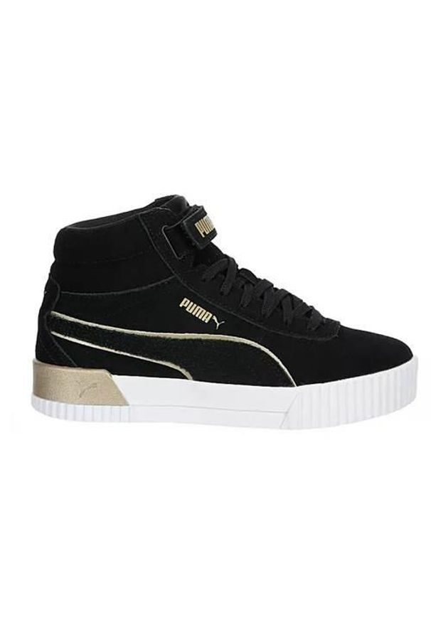 Buty do chodzenia damskie Puma Carina Mid SD Metal V2. Zapięcie: rzepy. Kolor: czarny. Materiał: materiał, syntetyk. Szerokość cholewki: normalna. Sport: turystyka piesza