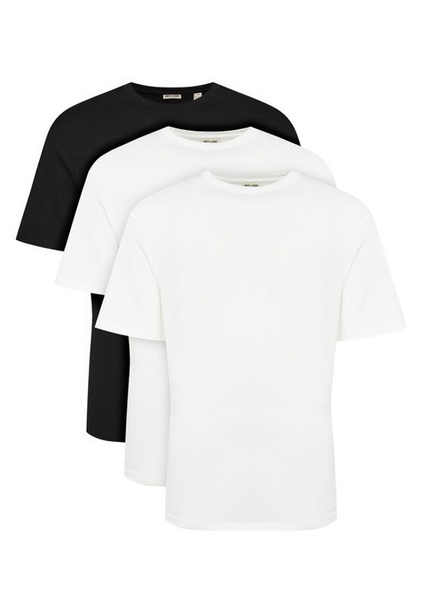 Only & Sons Komplet 3 t-shirtów Jeff 22034550 Biały Relaxed Fit. Kolor: biały. Materiał: syntetyk