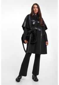 Twinset Milano - Ponczo damskie wełniane TWINSET. Materiał: wełna #1