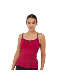Bezrękawnik damski z topem Brubeck FITNESS. Kolor: czerwony. Materiał: poliamid, elastan. Długość rękawa: bez rękawów. Sport: fitness #1