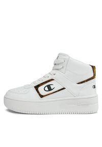 Champion Sneakersy Mid Cut Foul Play Plat Mid Animalie S11601-WW001 Biały. Kolor: biały. Materiał: skóra #4