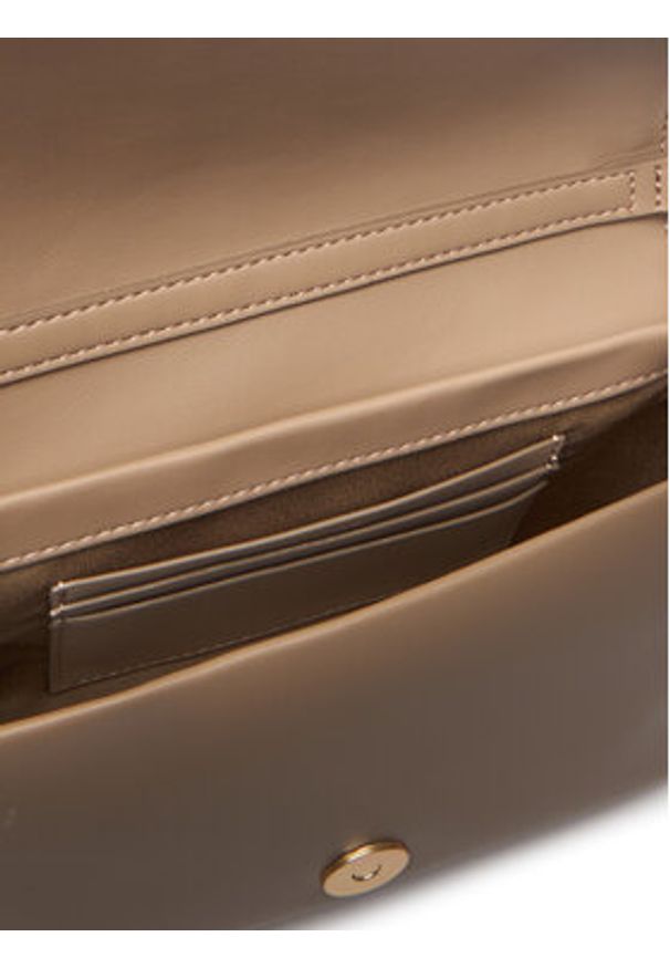 Calvin Klein Torebka Bold Ck Flap Crossbody LV04F1027G Brązowy. Kolor: brązowy. Materiał: skórzane