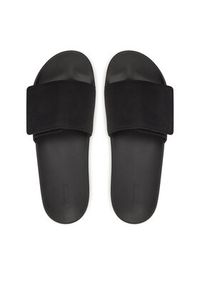 Calvin Klein Klapki Adj Pool Slide Canvas Logo HM0HM01749 Czarny. Kolor: czarny. Materiał: materiał