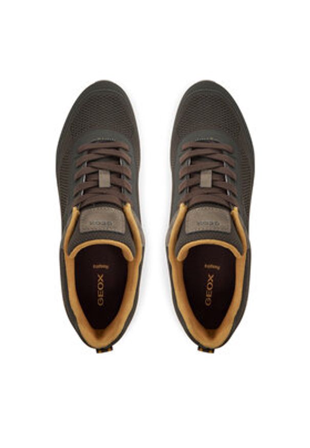 Geox Sneakersy U Klaiver U55LBB 06K9J C3009 Khaki. Kolor: brązowy. Materiał: materiał