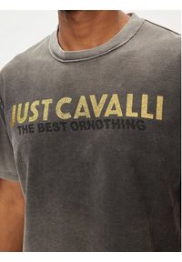 Just Cavalli T-Shirt 76OAHE06 Szary Regular Fit. Kolor: szary. Materiał: bawełna #4
