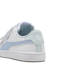 Puma - Dziecięce sneakersy PUMA Smash 3.0 Badges PUMA White Haute Tropic Blue. Kolor: niebieski, wielokolorowy, biały. Sport: bieganie