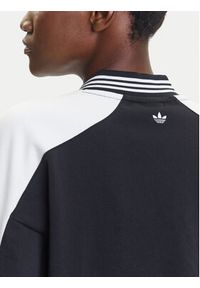 Adidas - adidas Bluza Blocking JW7273 Czarny Loose Fit. Kolor: czarny. Materiał: bawełna