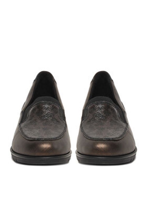 Rieker Półbuty L5351-90 Czarny. Kolor: czarny. Materiał: syntetyk, skóra