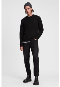 AllSaints Sweter wełniany męski kolor czarny. Okazja: na co dzień. Kolor: czarny. Materiał: wełna. Długość rękawa: długi rękaw. Długość: długie. Styl: casual #2