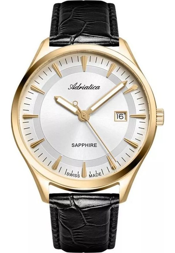 Zegarek męski Adriatica A8330.1213Q czarny. Kolor: czarny