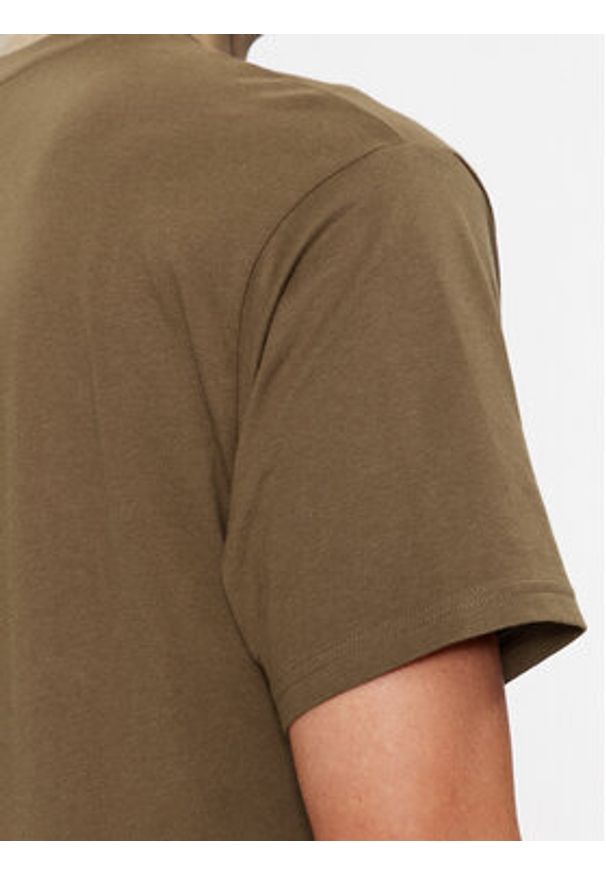 New Balance T-Shirt Essentials Stacked Logo Cotton Jersey Short Sleeve T-shirt MT31541 Brązowy Regular Fit. Kolor: brązowy. Materiał: bawełna