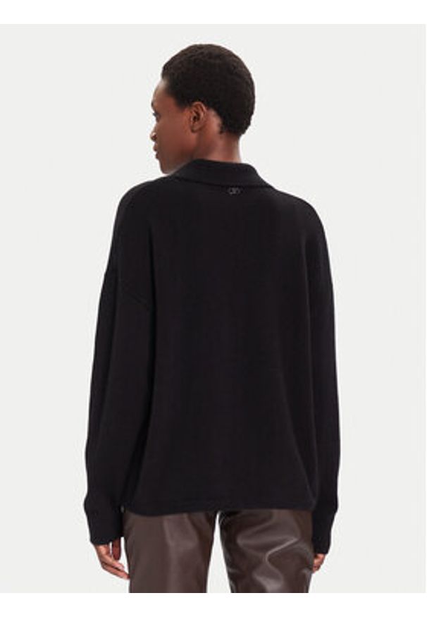 Liu Jo Sweter MF5038 MS009 Czarny Regular Fit. Kolor: czarny. Materiał: wełna