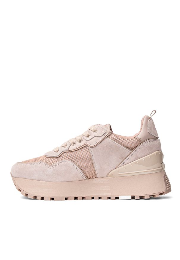 Sneakersy damskie różowe Liu Jo Maxi Wonder 24 Phard. Okazja: na spotkanie biznesowe. Kolor: różowy. Materiał: tkanina