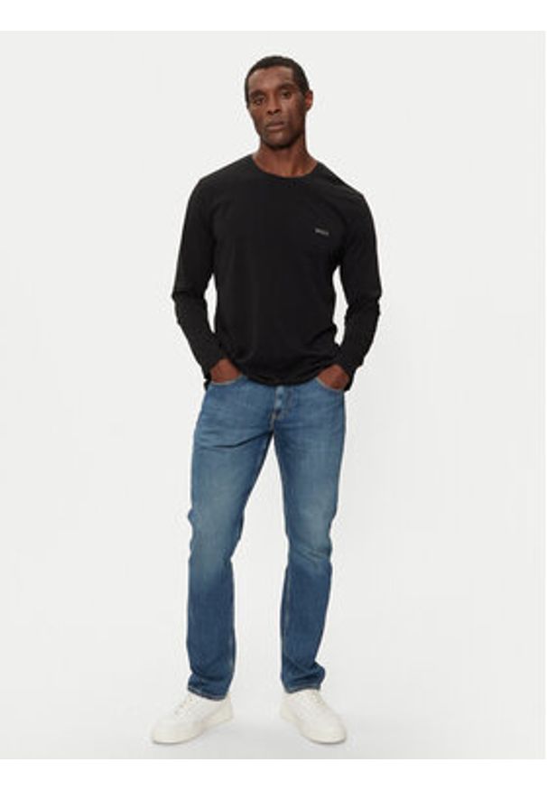 BOSS - Boss Longsleeve Mix&Match 50515390 Czarny Regular Fit. Kolor: czarny. Materiał: bawełna. Długość rękawa: długi rękaw