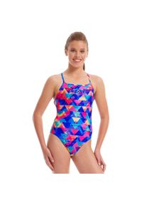 AMANZI - Amanzi Damski Kostium Kąpielowy Spectrum Z Wiązaniem Na Plecach – Rozmiar 38. Kolor: niebieski, wielokolorowy, różowy, zielony, czerwony #1