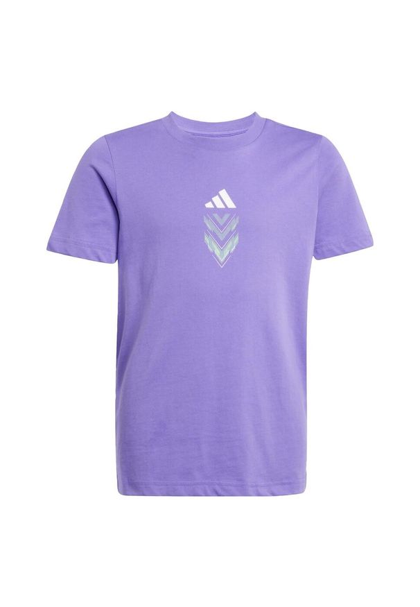 Adidas - Koszulka dla dzieci z grafiką F50. Kolor: fioletowy