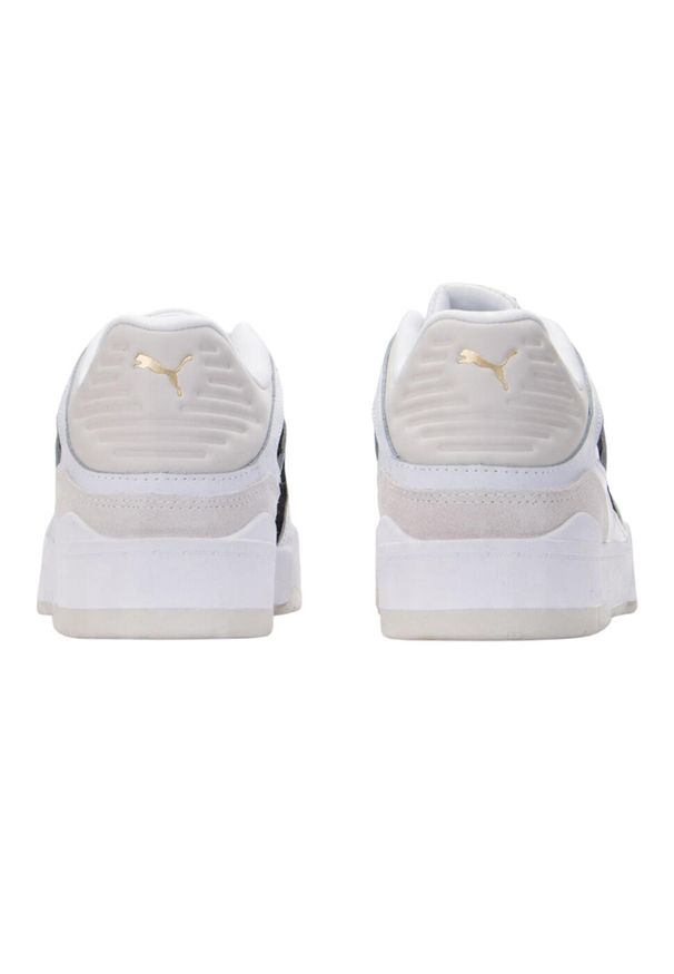 Puma - Męskie Zamszowe Buty Sportowe Slipstream. Kolor: biały. Materiał: zamsz. Sport: turystyka piesza