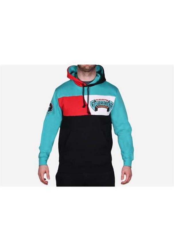 Bluza sportowa męska Mitchell & Ness Vancouver Grizzlies. Typ kołnierza: kaptur. Kolor: niebieski, wielokolorowy