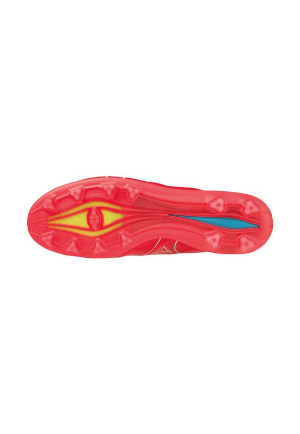 Buty piłkarskie męskie Mizuno Alpha Elite Fg. Zapięcie: sznurówki. Kolor: czerwony. Materiał: materiał, syntetyk. Szerokość cholewki: normalna. Sport: piłka nożna