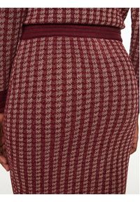 Fracomina Spódnica ołówkowa FS24WG4004K536F8 Bordowy Slim Fit. Kolor: czerwony. Materiał: syntetyk, wiskoza