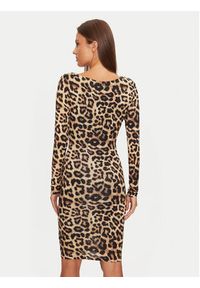 Marciano Guess Sukienka codzienna 4BGK12 6264A Brązowy Slim Fit. Okazja: na co dzień. Kolor: brązowy. Materiał: wiskoza. Typ sukienki: proste. Styl: casual #4