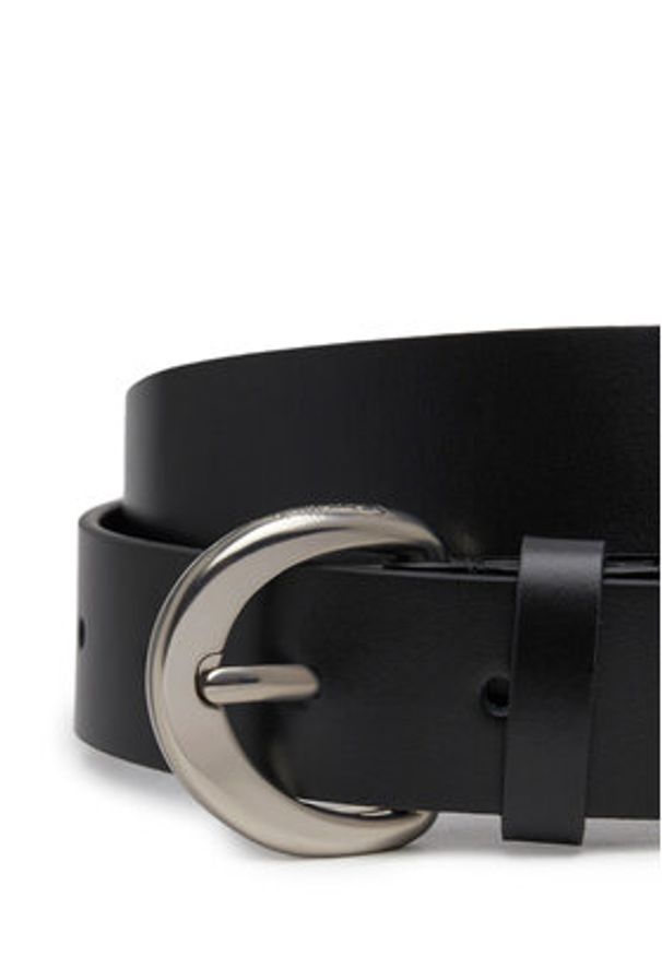 Calvin Klein Jeans Pasek Damski Casual Pin Buckle 30Mm LV04K7008G Czarny. Kolor: czarny. Materiał: skóra