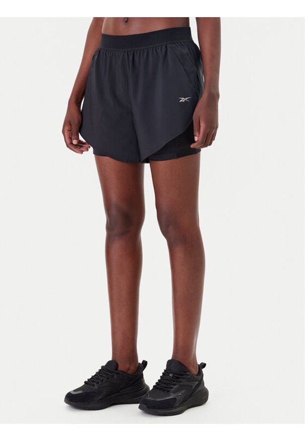 Reebok Szorty sportowe Running 100075412 Czarny Regular Fit. Kolor: czarny. Materiał: syntetyk. Sport: bieganie