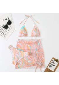 Intica - Strój kąpielowy z pareo na plażę i basen Maritta. Kolor: wielokolorowy. Materiał: materiał