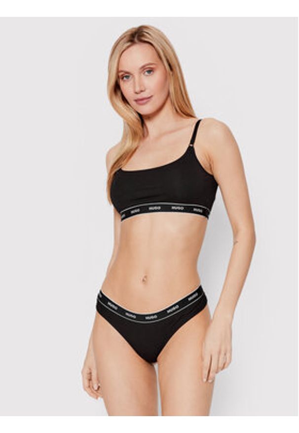 Hugo - HUGO Komplet stringów 50469681 Czarny. Kolor: czarny. Materiał: bawełna