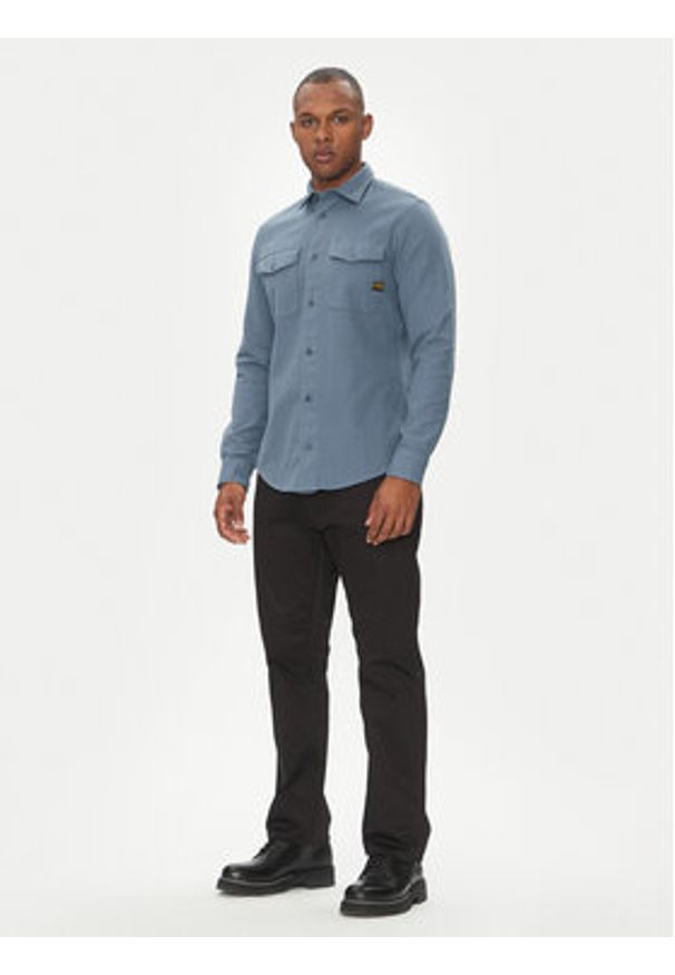 G-Star RAW - G-Star Raw Koszula Marine D24963-D454 Niebieski Slim Fit. Kolor: niebieski. Materiał: bawełna. Styl: marine