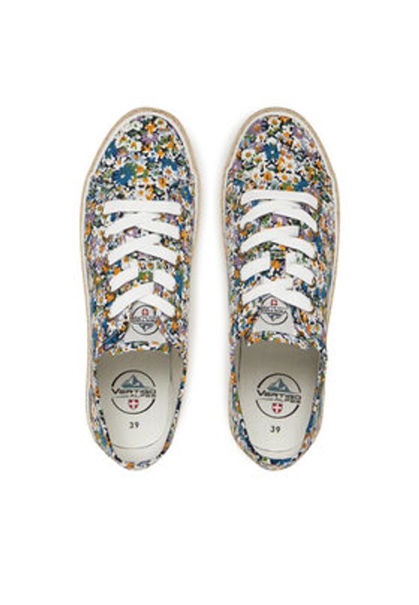 Vertigo Alpes Espadryle Aqua Kolorowy. Materiał: materiał. Wzór: kolorowy