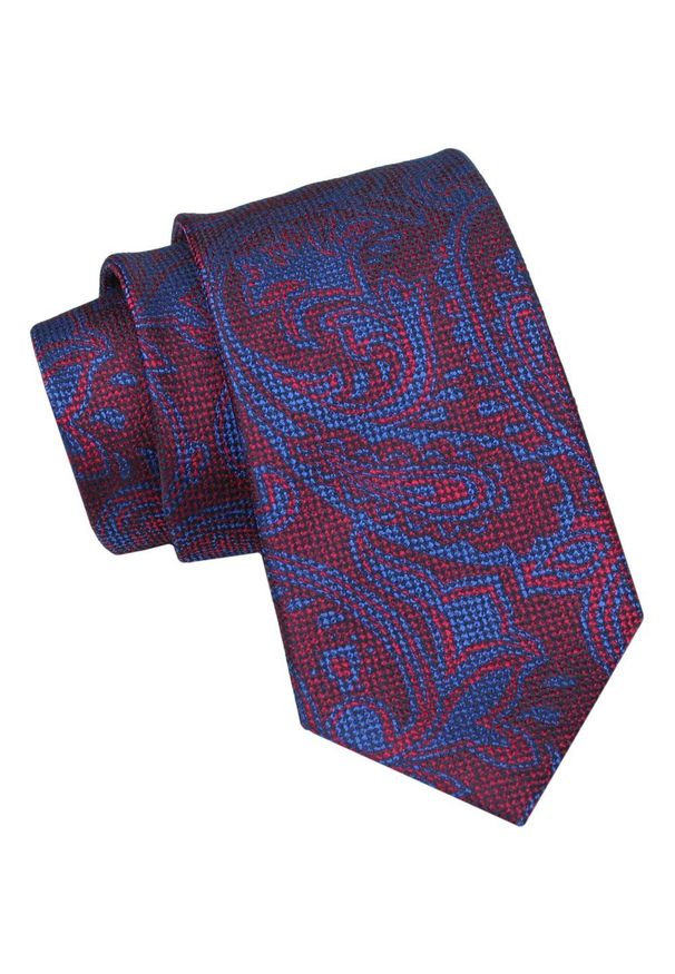 Alties - Krawat Męski, Klasyczny - ALTIES - Czerwony z Niebieskim. Kolor: niebieski, wielokolorowy, czerwony. Materiał: tkanina. Styl: klasyczny