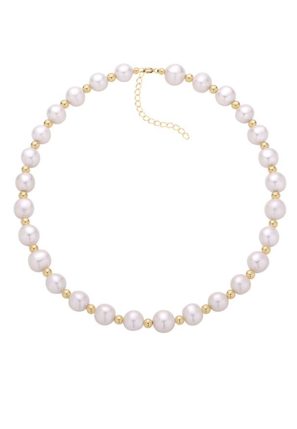SELFIE JEWELLERY - Naszyjnik z perłami Pearl Sky. Materiał: z mosiądzu. Kolor: biały. Kamień szlachetny: perła