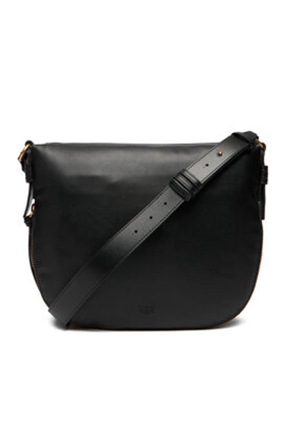 Pinko - PINKO Torebka Hobo Zip Around Classic AI 25-26 PLTT 105113 A0QO Czarny. Kolor: czarny. Materiał: skórzane