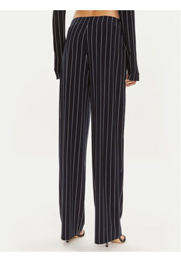 NORMA KAMALI Spodnie materiałowe KK1247PLC32642 Granatowy Relaxed Fit. Kolor: niebieski. Materiał: syntetyk