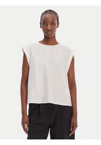 BOSS Bluzka C_Irnette 50543548 Écru Regular Fit. Kolor: kremowy. Materiał: wiskoza #1