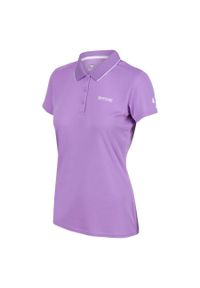 Regatta - Koszulka turystyczna polo damska Maverick V. Typ kołnierza: polo. Kolor: fioletowy. Materiał: materiał. Styl: klasyczny #1