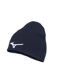 Czapka Mizuno Promo Beanie. Kolor: niebieski. Styl: sportowy