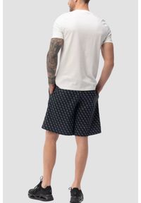 Guess - GUESS Granatowe męskie spodenki w monogram New Korbin, Rozmiar XXL. Okazja: na co dzień. Kolor: niebieski. Sezon: lato. Styl: casual #2