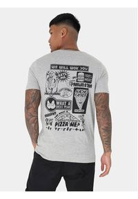 Brave Soul T-Shirt MTS-149FRANCHISE Szary Straight Fit. Kolor: szary. Materiał: bawełna