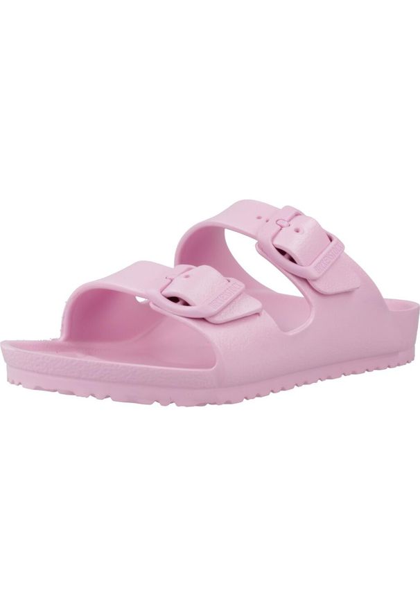 Klapki dla dzieci Birkenstock Arizona. Kolor: różowy. Materiał: syntetyk, materiał