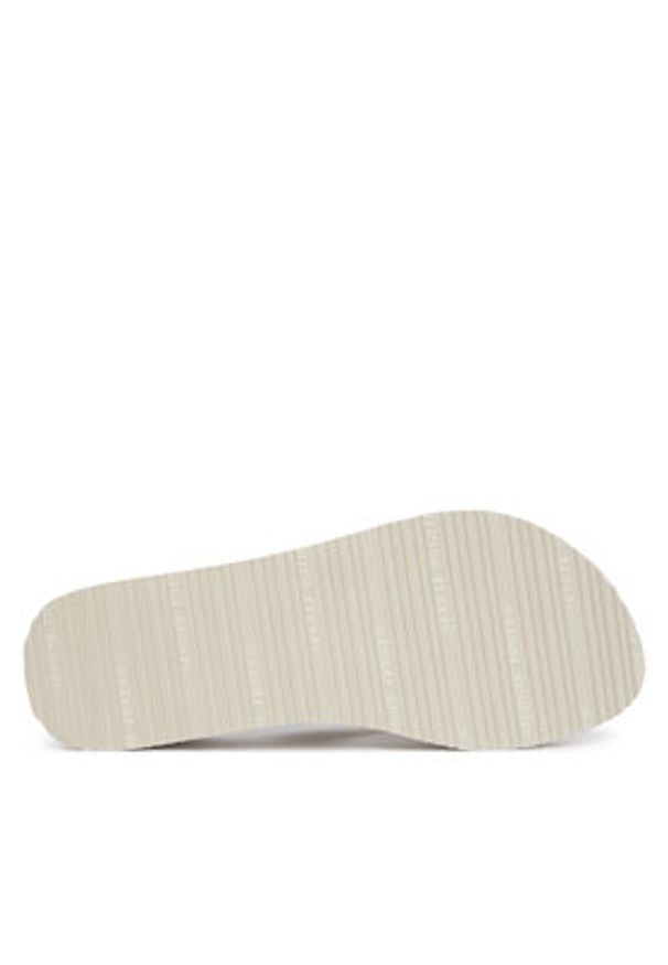 TOMMY HILFIGER - Tommy Hilfiger Japonki Monogram Mid Wedge Sandal FW0FW09419 Kremowy. Kolor: kremowy. Materiał: syntetyk