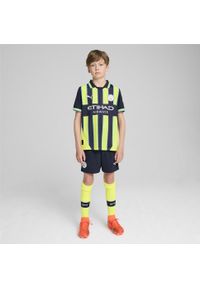 Puma - Młodzieżowa koszulka wyjazdowa Manchester City 24/25 PUMA. Kolor: żółty, niebieski, wielokolorowy