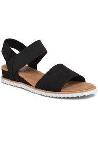 skechers - Skechers Sandały Desert Kiss 31440/BLK Czarny. Kolor: czarny. Materiał: materiał #7