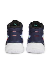 Buty koszykarskie męskie Puma Playmaker Pro Mid. Kolor: wielokolorowy, fioletowy. Materiał: materiał, syntetyk. Szerokość cholewki: normalna