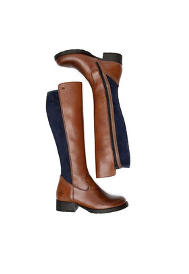 Rieker Kozaki Z9591-23 Brązowy. Kolor: brązowy. Materiał: skóra
