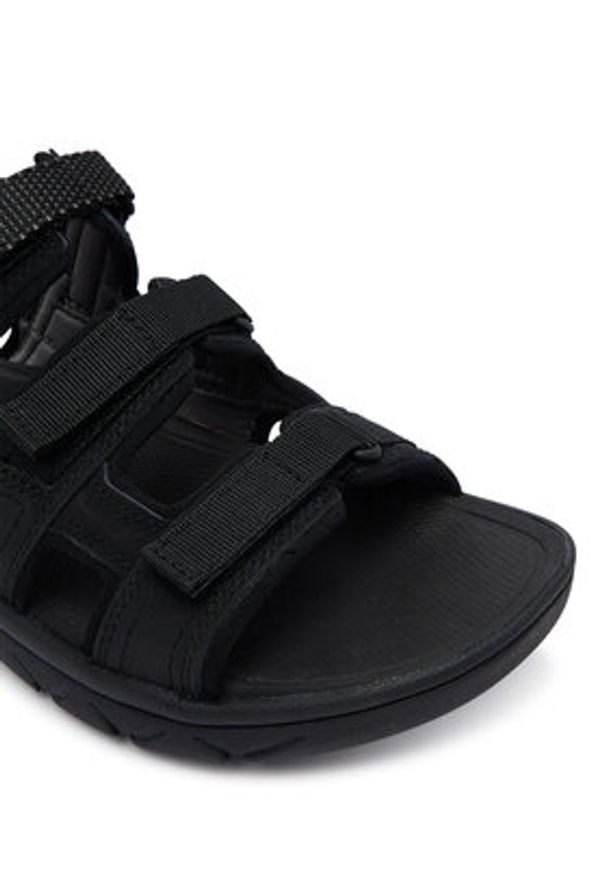 CAT Footwear Sandały Cadent P726616 Czarny. Kolor: czarny. Materiał: skóra, nubuk