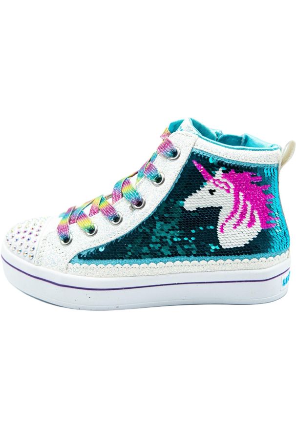 skechers - Buty do chodzenia dla dzieci Skechers Unicorn Surprise. Kolor: biały. Sport: turystyka piesza