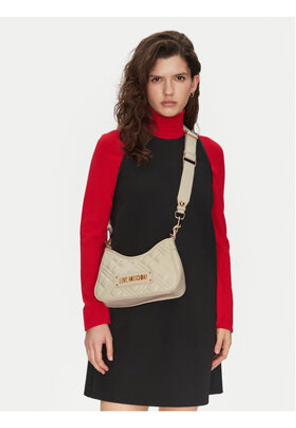 Love Moschino - LOVE MOSCHINO Torebka JC4152PP1MLA0110 Écru. Materiał: skórzane